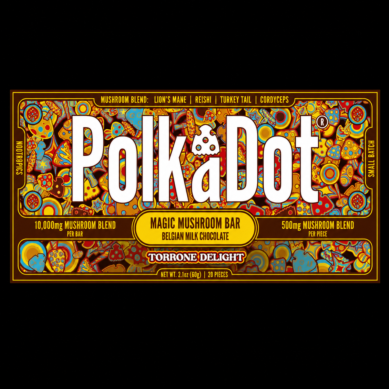 Polkadot Torrone Delight Chocolate Bar