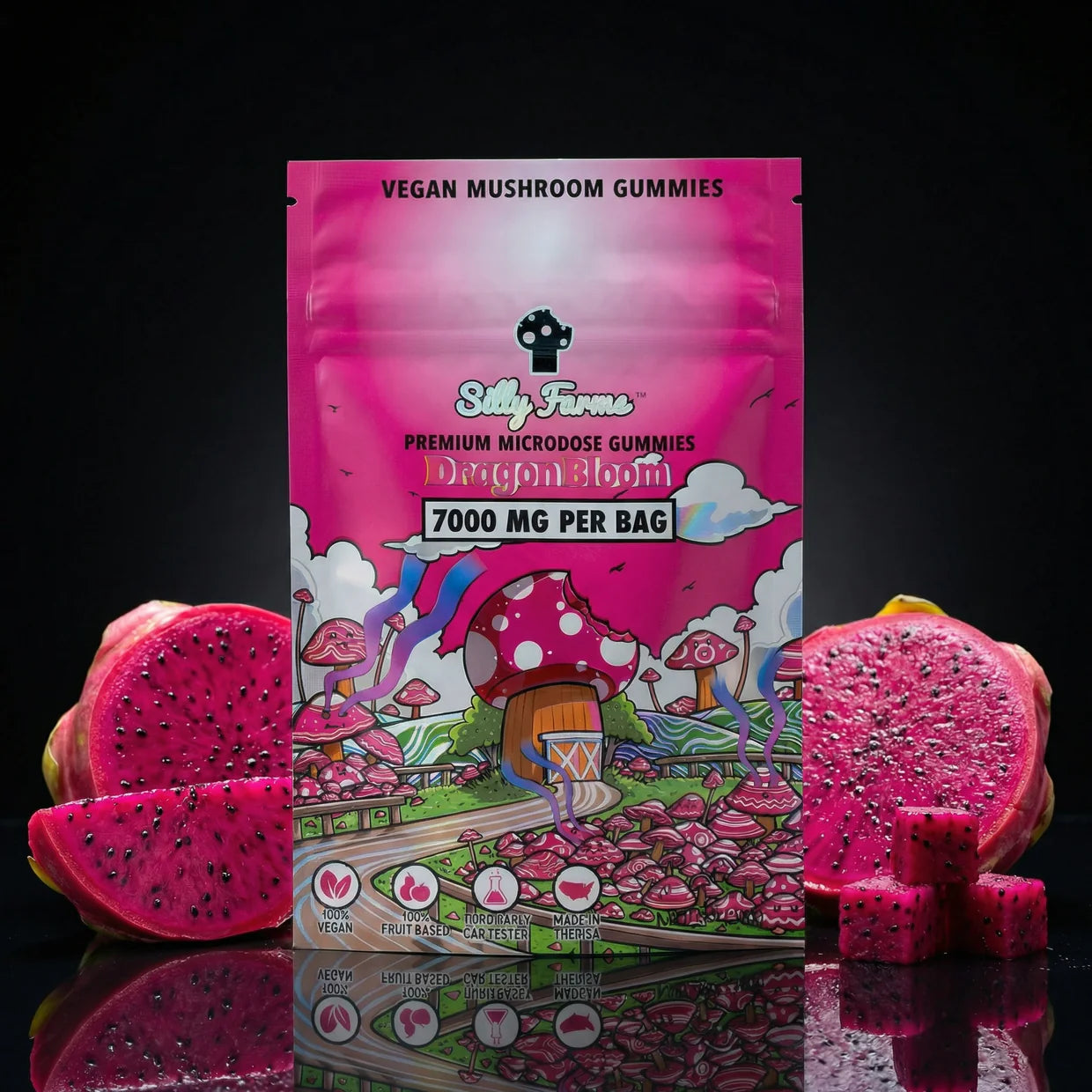 SILLY FARMS Dragon Bloom Premium Mushroom Gummies 7000mg