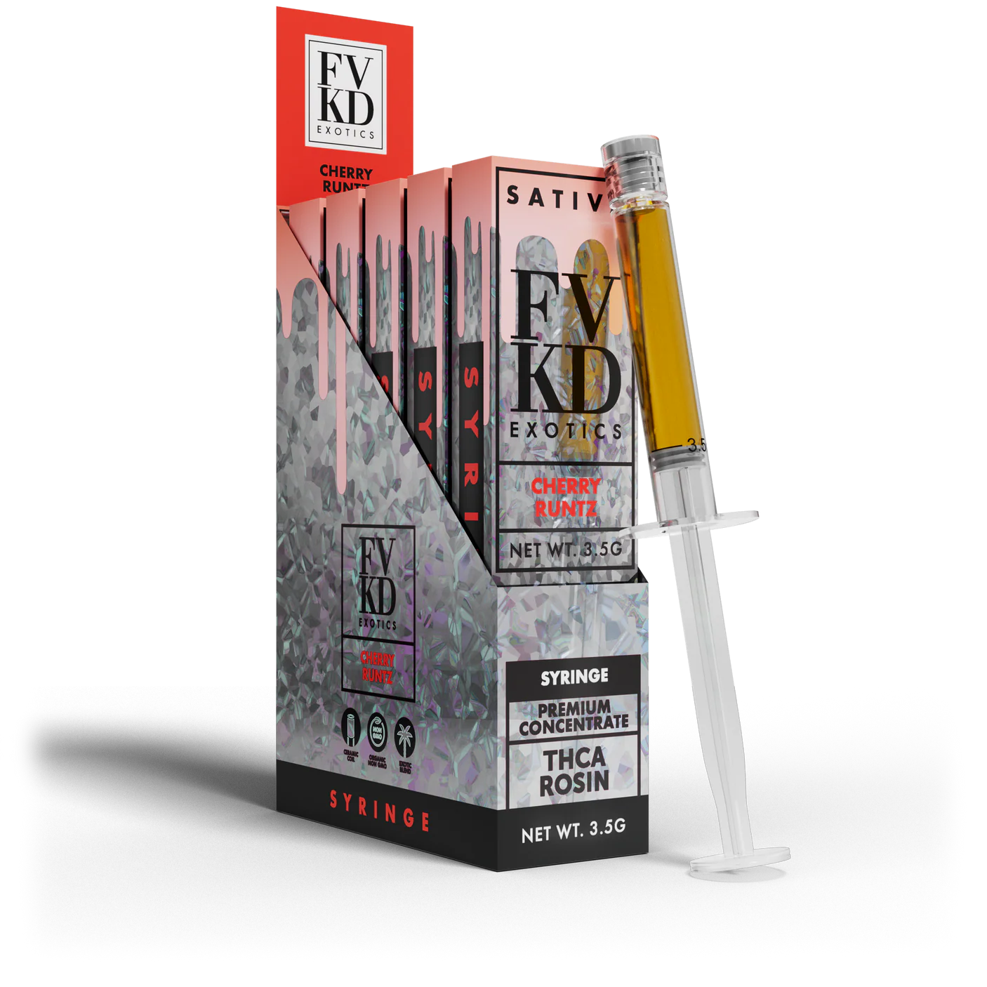 FVKD Live Rosin THCa Syringe 3.5G - Cherry Runtz (Sativa)
