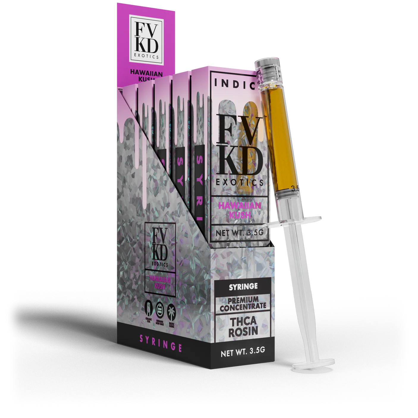 FVKD Live Rosin THCa Syringe 3.5G - Hawaiian Kush (Indica)