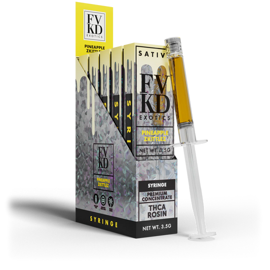 FVKD Live Rosin THCa Syringe 3.5G - Pineapple Zkittles (Sativa)