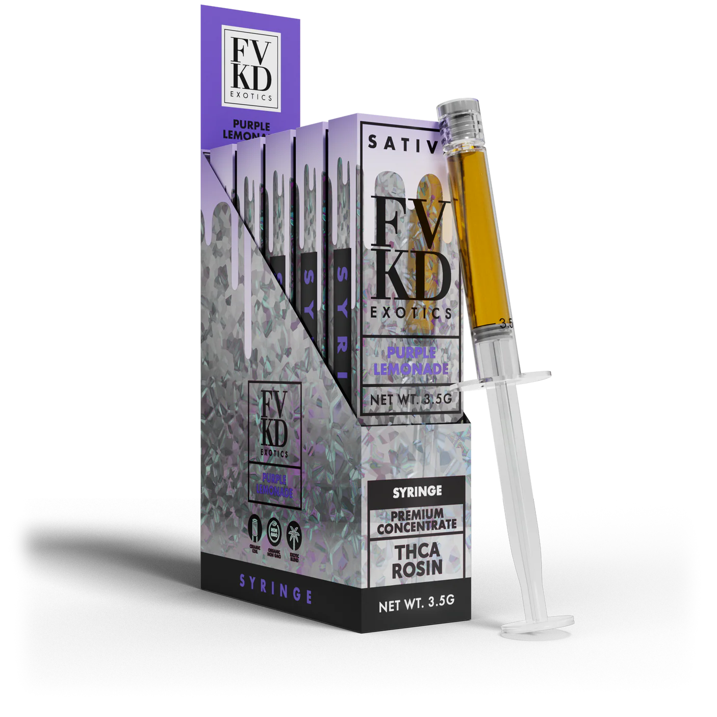 FVKD Live Rosin THCa Syringe 3.5G - Purple Lemonade (Sativa)