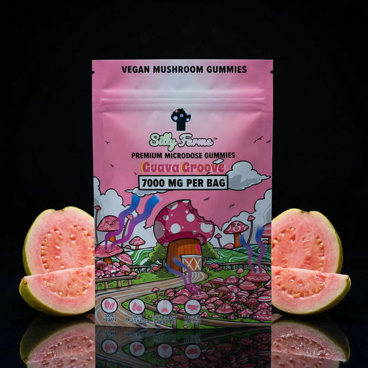 SILLY FARMS Guava Groove Premium Mushroom Gummies 7000mg