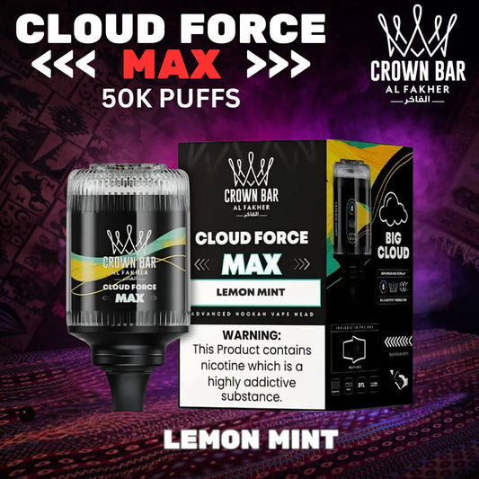 Al Fakher Crown Bar Cloud Force Max 50K - Lemon Mint