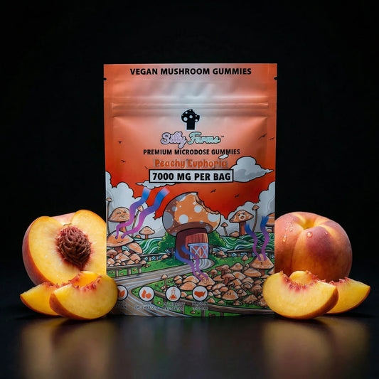 SILLY FARMS Peachy Euphoria Premium Mushroom Gummies 7000mg