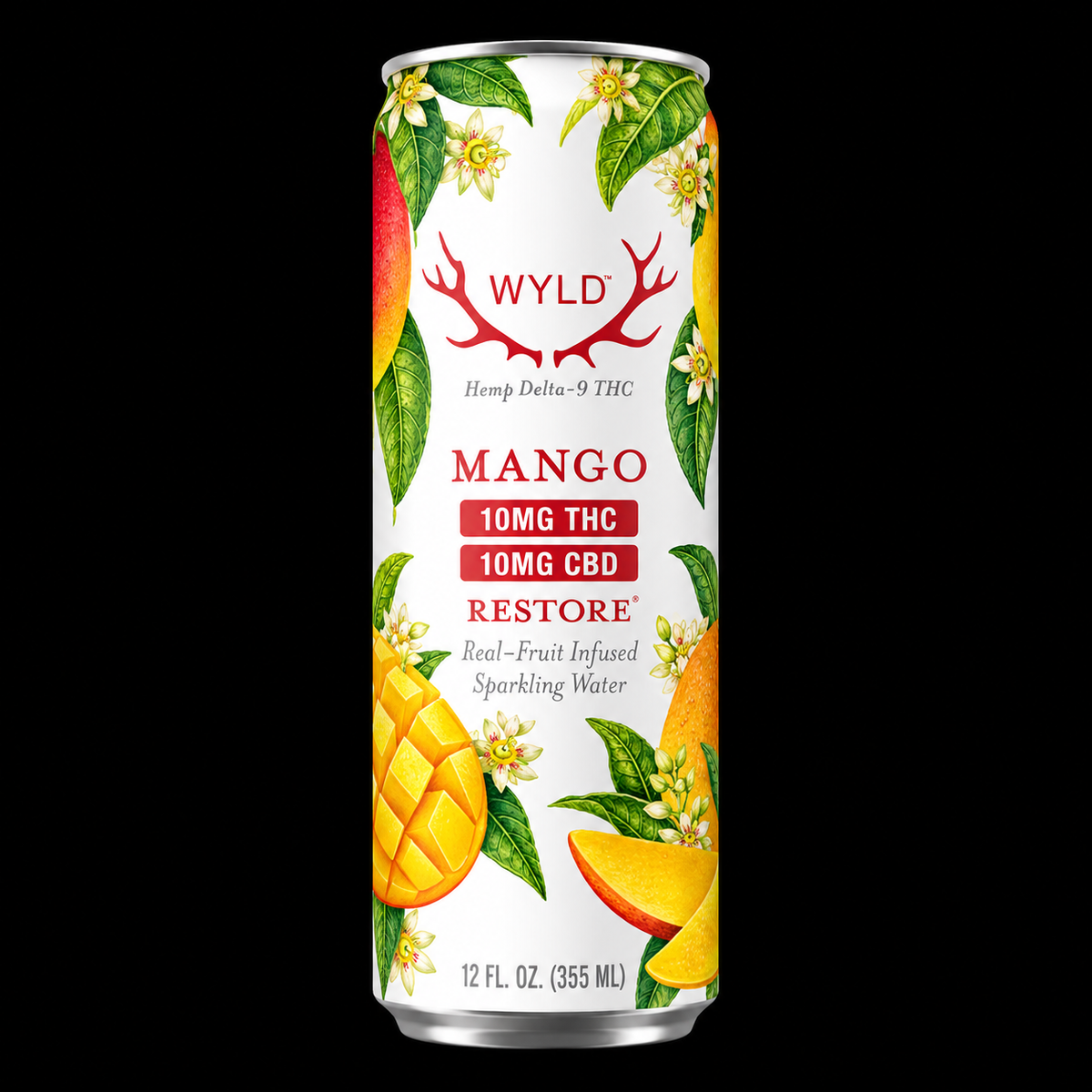 WYLD Mango THC:CBD Sparkling Water