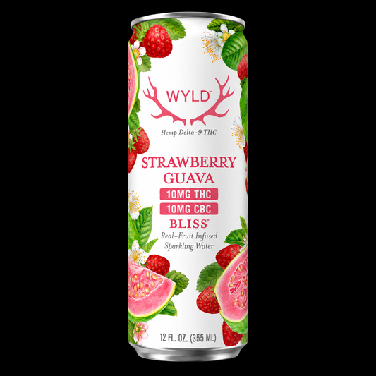 WYLD Strawberry Guava THC:CBC Sparkling Water