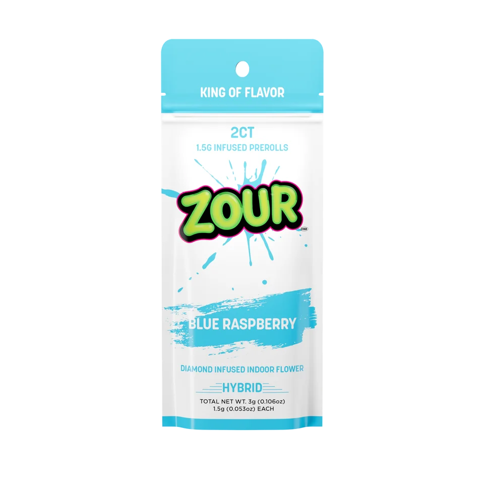 ZOUR Blue Raspberry Diamond Infused Prerolls
