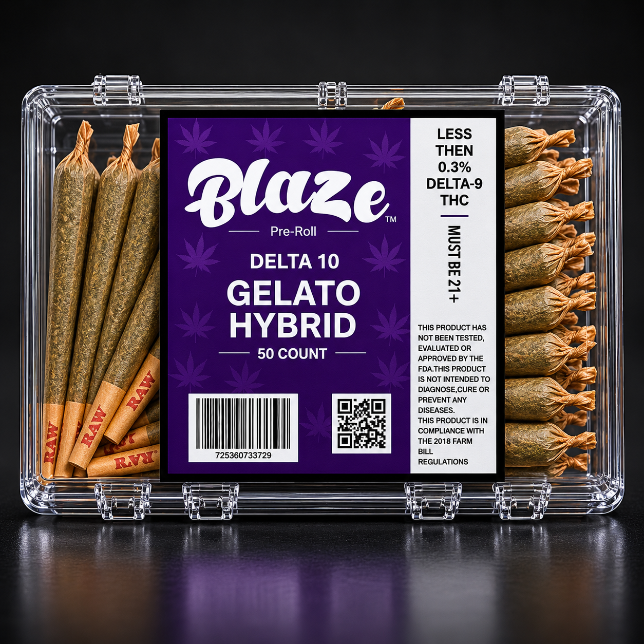 BLAZE GELATO HYBRID THCA PREROLL 1CT