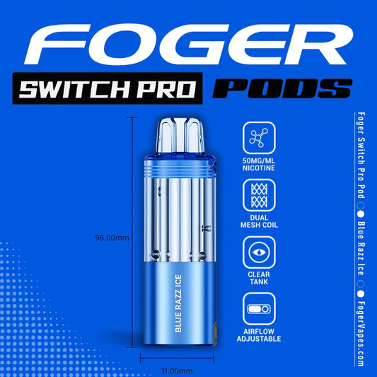 Foger Switch Pro Pod | 30K Puffs - Blue Razz Ice