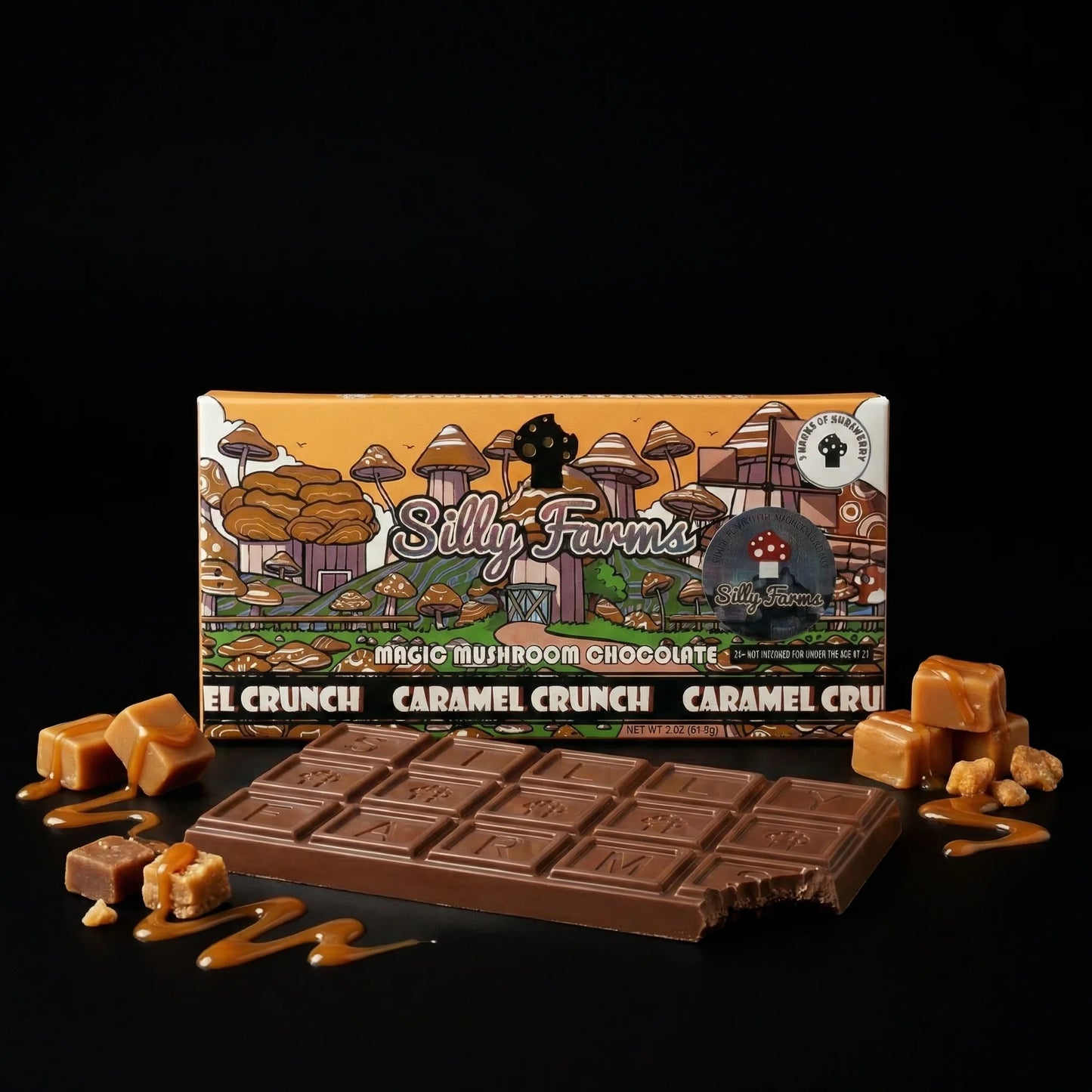 Silly Farms Caramel Crunch Mushroom Chocolate