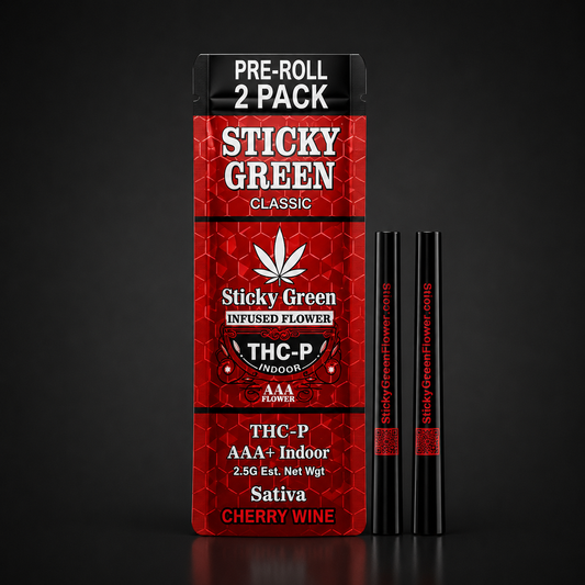 STICKY GREEN CHERRY WINE SATIVA THCA 2CT