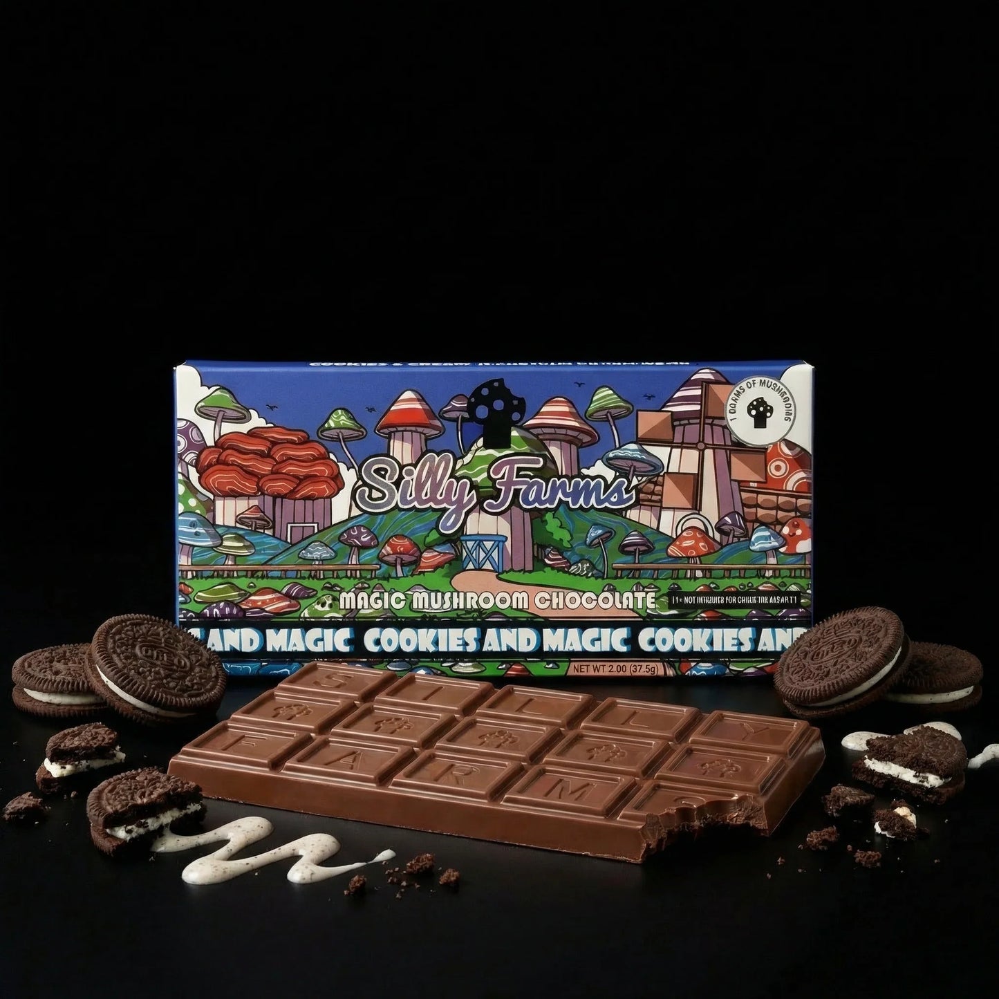 Silly Farms Cookies and Magic Mushroom Chocolate