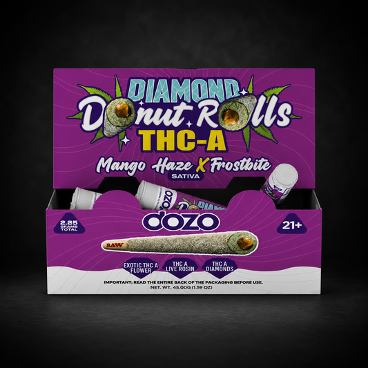 DOZO MANGO HAZE FROSTIBITE DIAMOND DONUT ROLLS THCA 1CT x 2.25G
