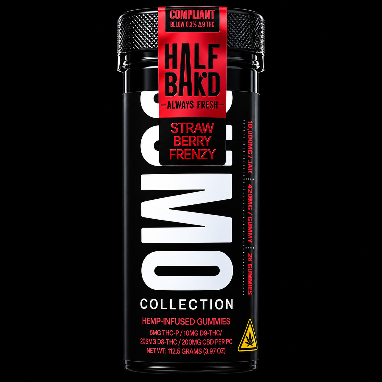 HALF BAKD Strawberry Frenzy Sumo Gummies 10,000mg