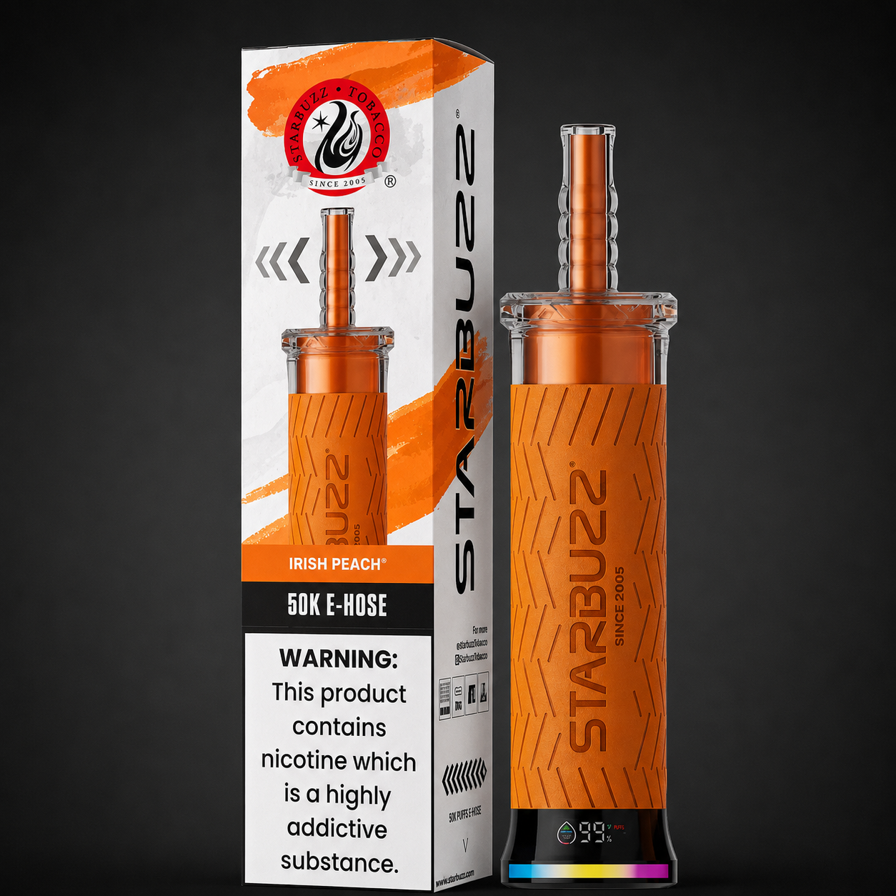 Starbuzz 50K E-Hose - Irish Peach