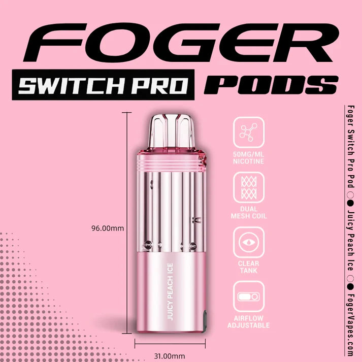 Foger Switch Pro Pod | 30K Puffs - Juicy Peach Ice