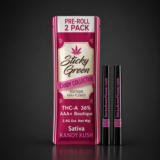 STICKY GREEN KANDY KUSH SATIVA THCA 2CT