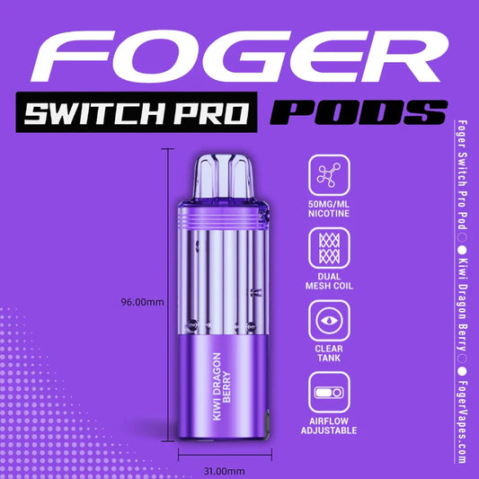 Foger Switch Pro Pod | 30K Puffs - Kiwi Dragon Berry