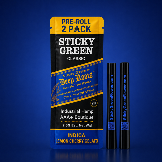 STICKY GREEN INDICA LEMON CHERRY GELATO 2CT