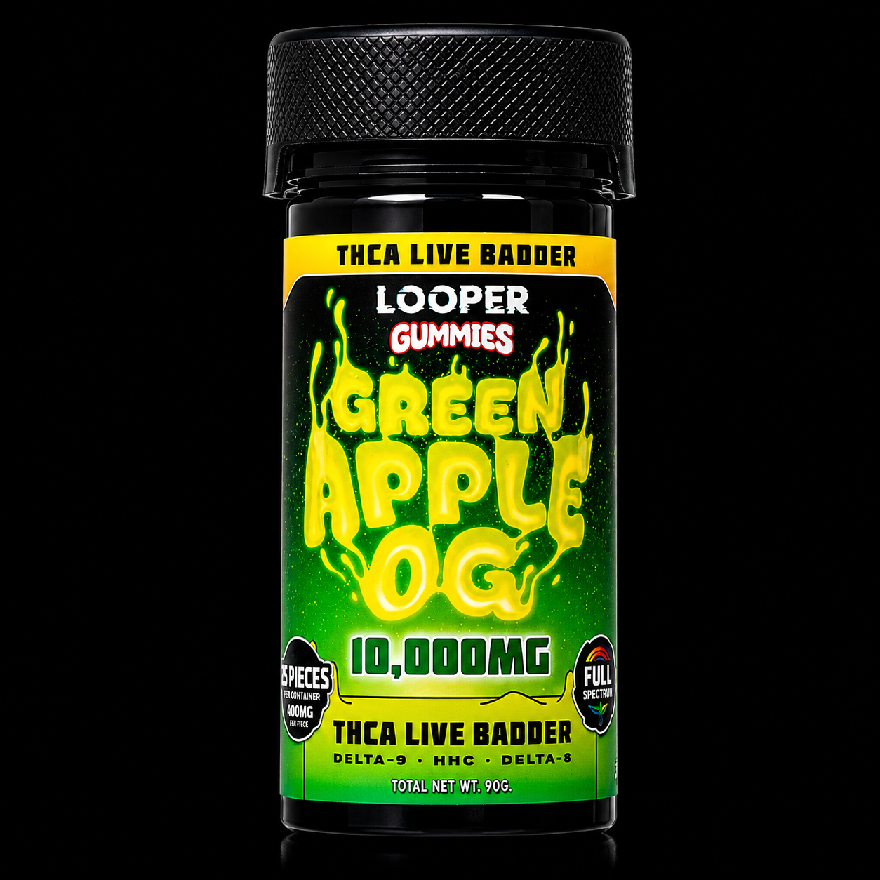 LOOPER Green Apple OG Gummies - D8, D9, HHC, THCA