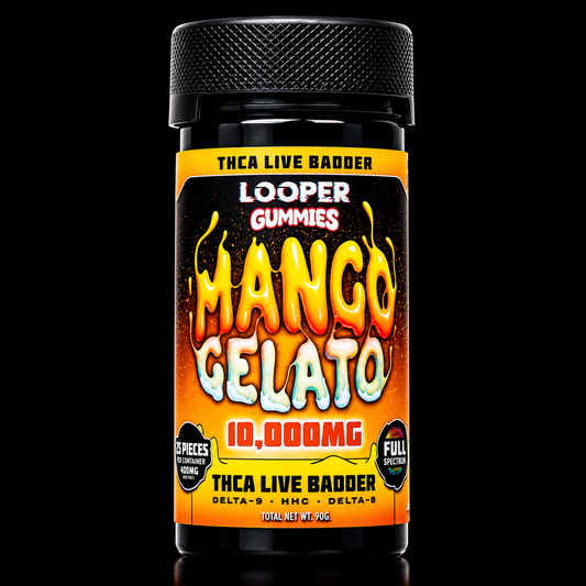 LOOPER Mango Gelato Gummies - D8, D9, HHC, THCA