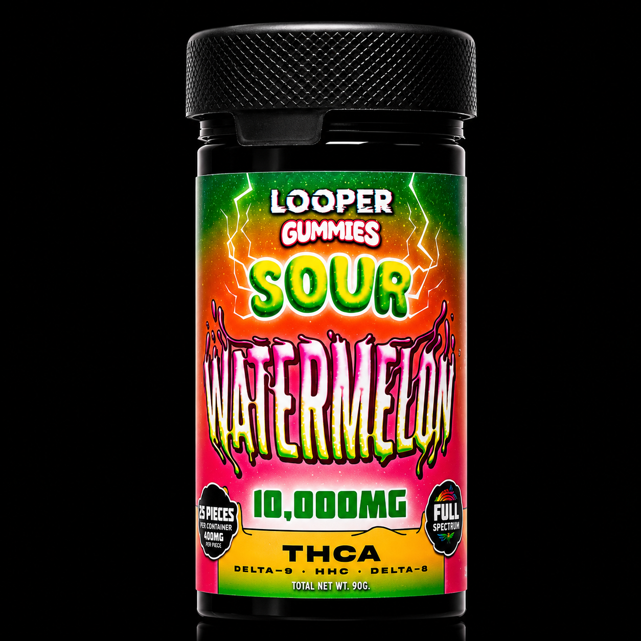LOOPER Sour Watermelon Gummies - D8, D9, HHC, THCA