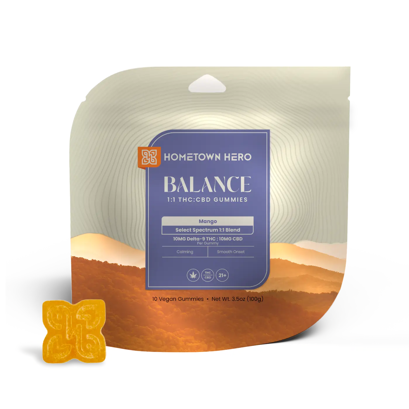 Hometown Hero - Mango Balance THC:CBD Gummies