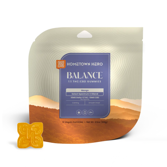 Hometown Hero - Mango Balance THC:CBD Gummies