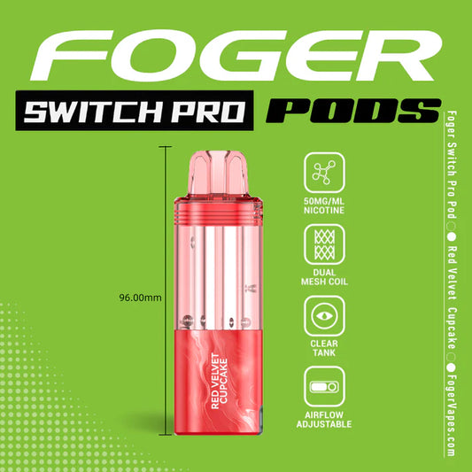 Foger Switch Pro Pod | 30K Puffs - Red Velvet Cupcake