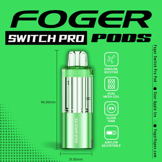 Foger Switch Pro Pod | 30K Puffs - Sour Apple Ice