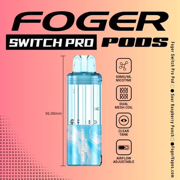 Foger Switch Pro Pod | 30K Puffs - Sour Raspberry Punch