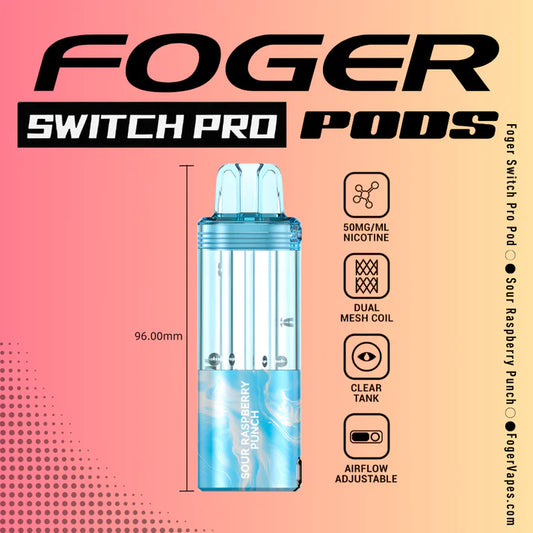 Foger Switch Pro Pod | 30K Puffs - Sour Raspberry Punch
