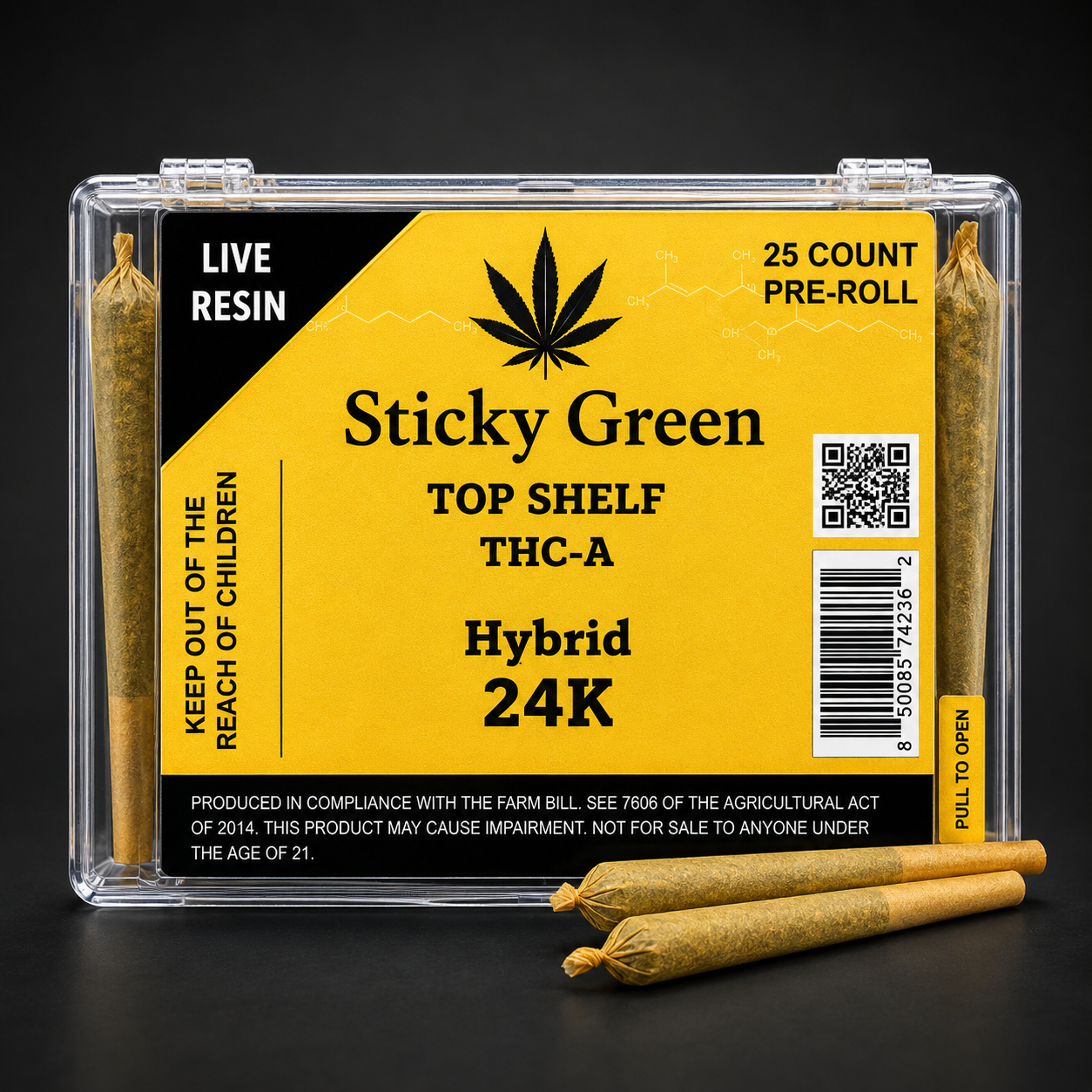 STICKY GREEN TOPSHELF THCA HYBRID LIVE RESIN 1CT