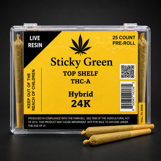 STICKY GREEN TOPSHELF THCA HYBRID LIVE RESIN 1CT