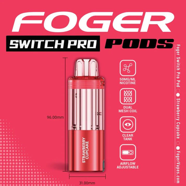 Foger Switch Pro Pod | 30K Puffs - Strawberry Cup Cake