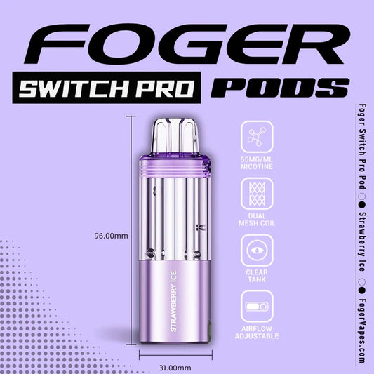 Foger Switch Pro Pod | 30K Puffs - Strawberry Ice