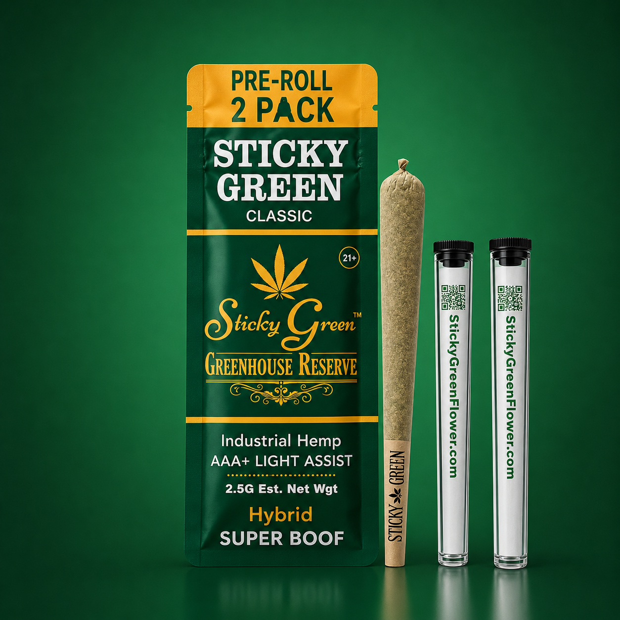 STICKY GREEN HYBRID SUPER BOOF 2CT