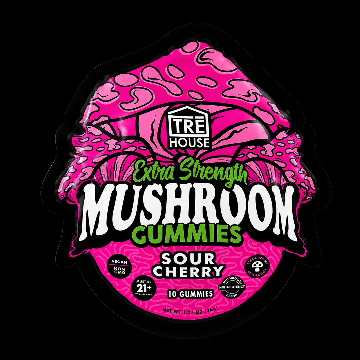 TRE House Sour Cherry Extra-Strength Mushroom Gummies