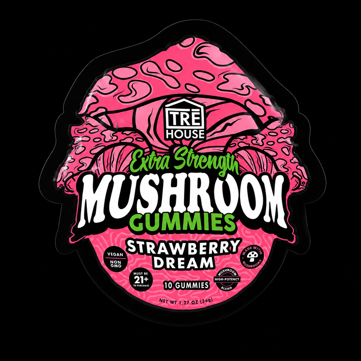 TRE House Strawberry Dream Extra-Strength Mushroom Gummies