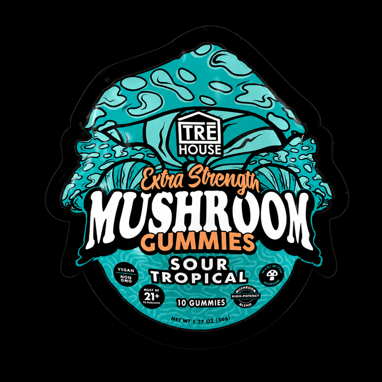 TRE House Sour Tropical Extra-Strength Mushroom Gummies