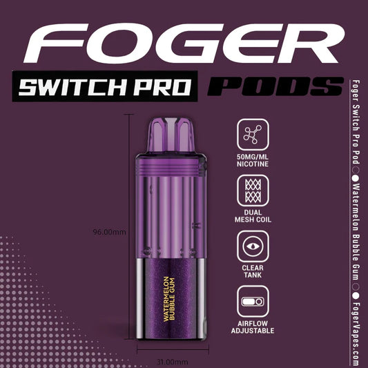 Foger Switch Pro Pod | 30K Puffs - Watermelon Bubblegum