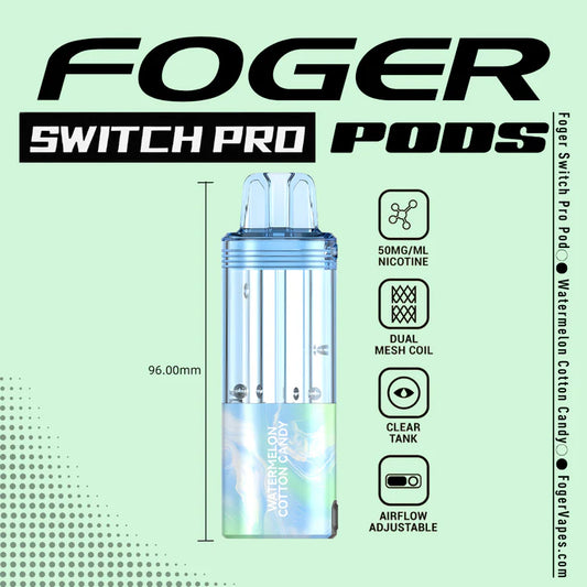 Foger Switch Pro Pod | 30K Puffs - Watermelon Cotton Candy