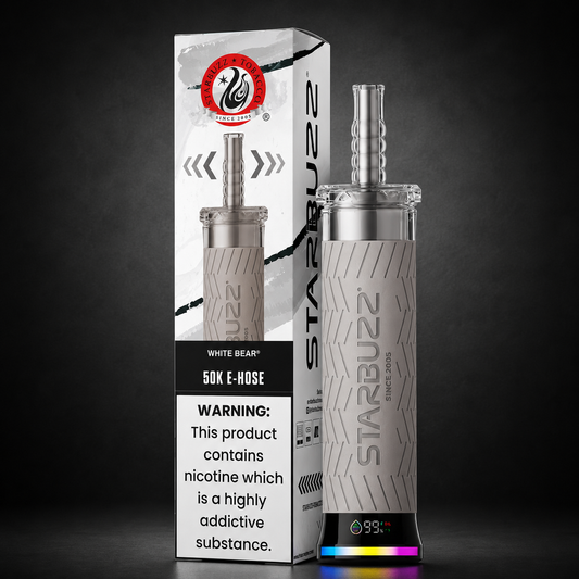 Starbuzz 50K E-Hose - White Bear